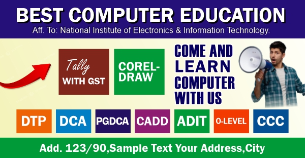 Best Computer Education Institute Vector Creative Design For Free In CDR file