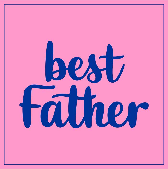 Best father simple lettering card vector