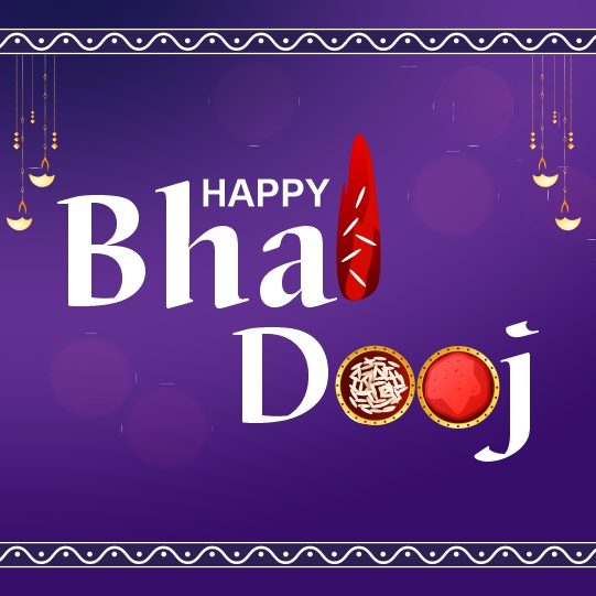 Bhai Dooj Best Wishes Vector Design illustration CDR Download For Free