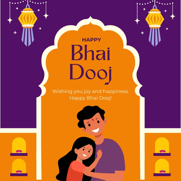 Bhai Dooj Vector illustration Free CDR Download