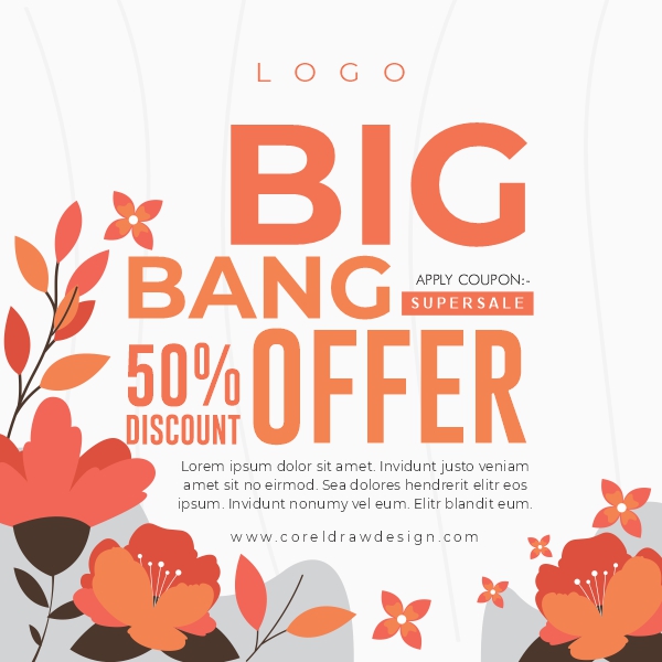Big Bang Discount Offer 50 percent off Trending 2021 Download Cdr Template Free