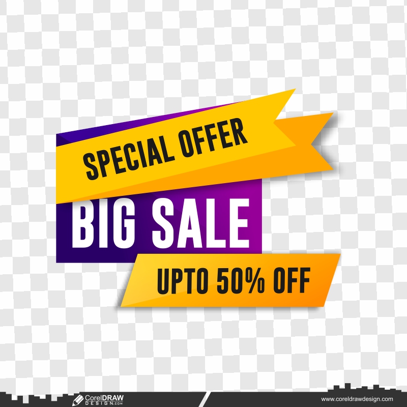 big sale banner vector download now cdr png background