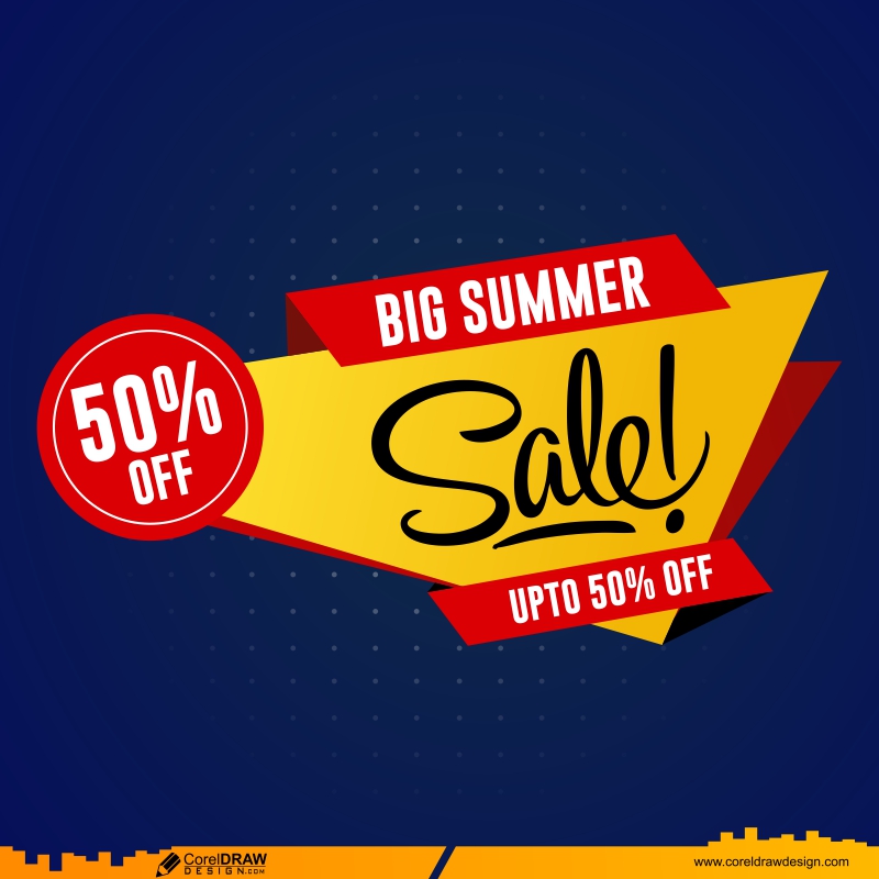 Big summer sale 2024 banner vector cdr download