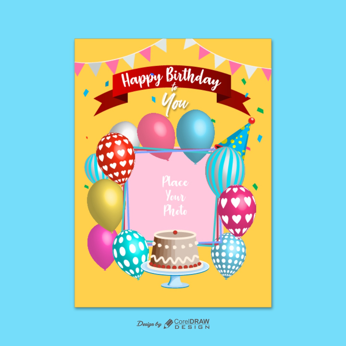 download birthday card template coreldraw
