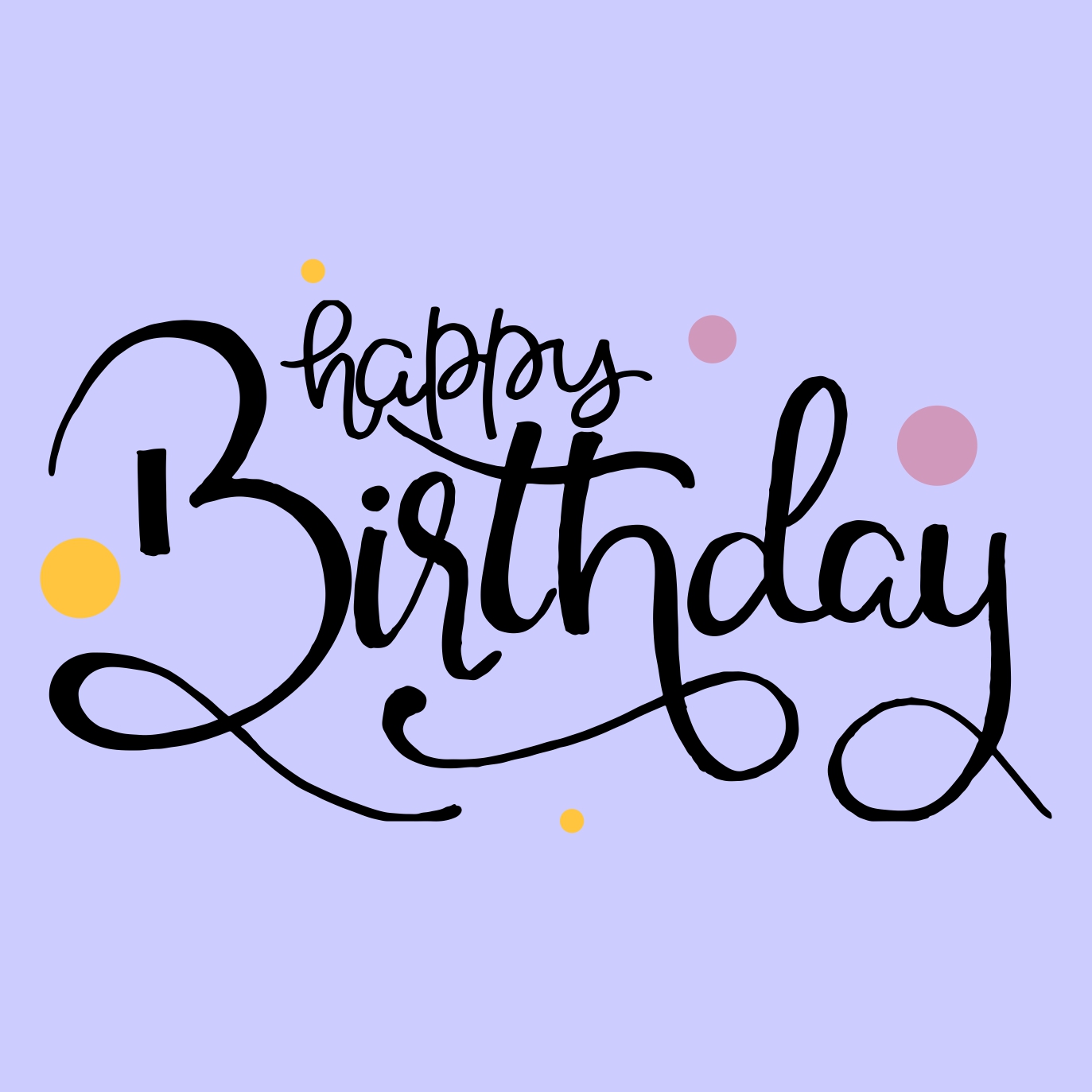 Birthday Hand Written Text Vector Download For Free