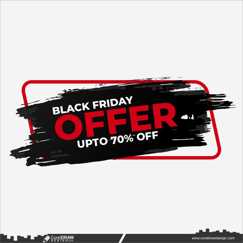 black Friday banner brush design vector