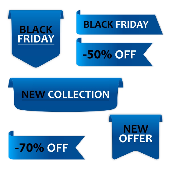 Black friday banner tags collection design download for free