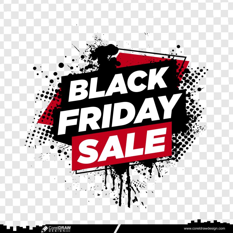 black friday sale banner png vector