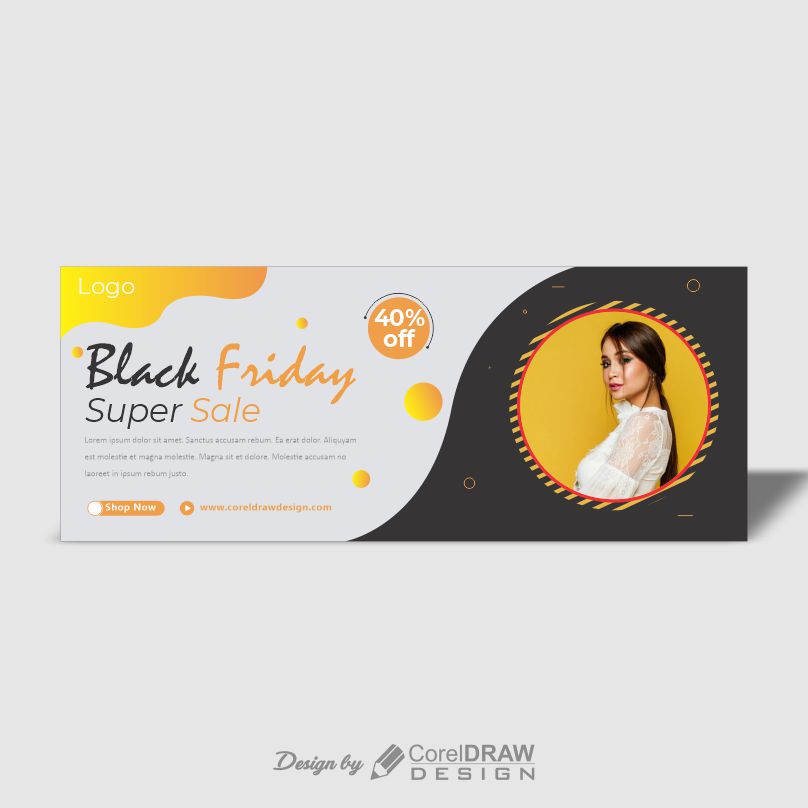 Black Friday sale flat banner free download CDR File From Coreldrawdesign