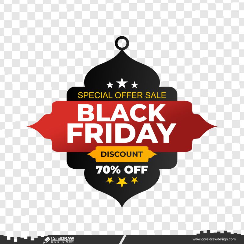 black friday sale Labels banner design vector png