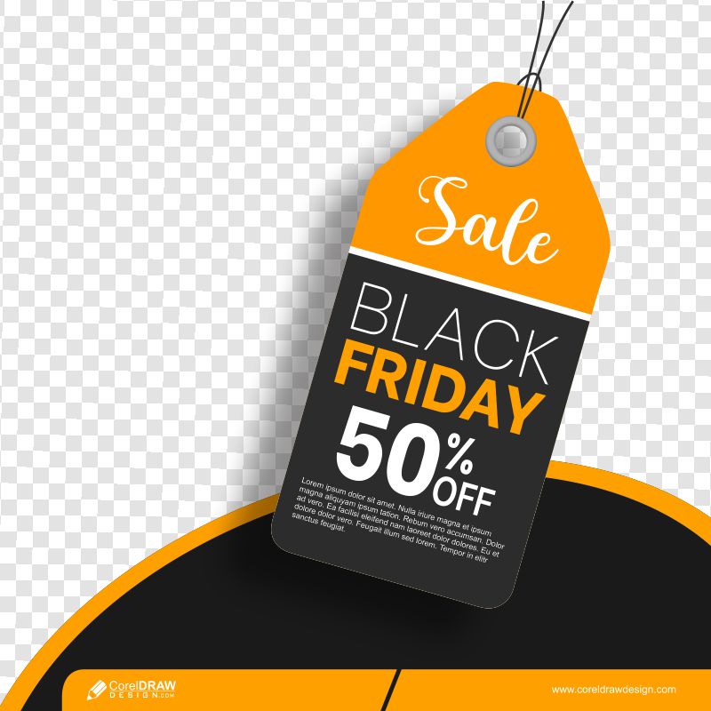Black Friday Sale Price Tag Template Premium Vector
