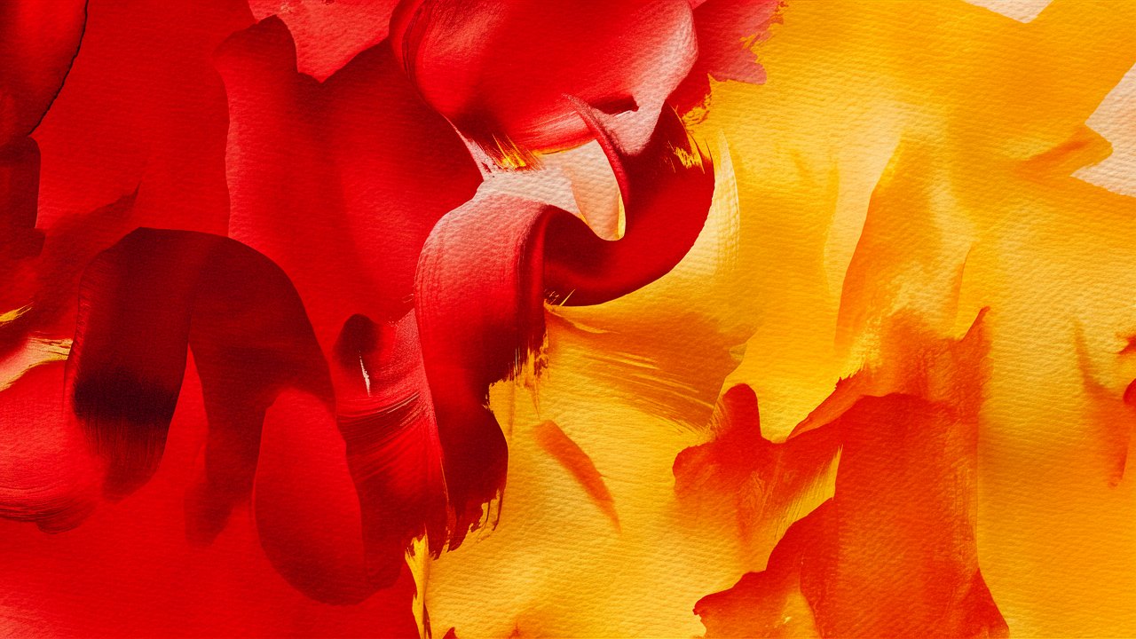 Blend of red yellow colors paint brush splash wallpaper hd background