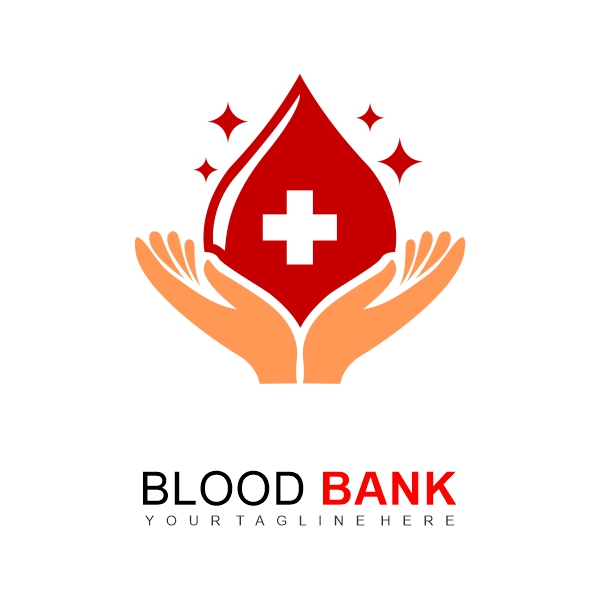 Blood Bank logo Vector Banner Creative Design For Free In CDR file