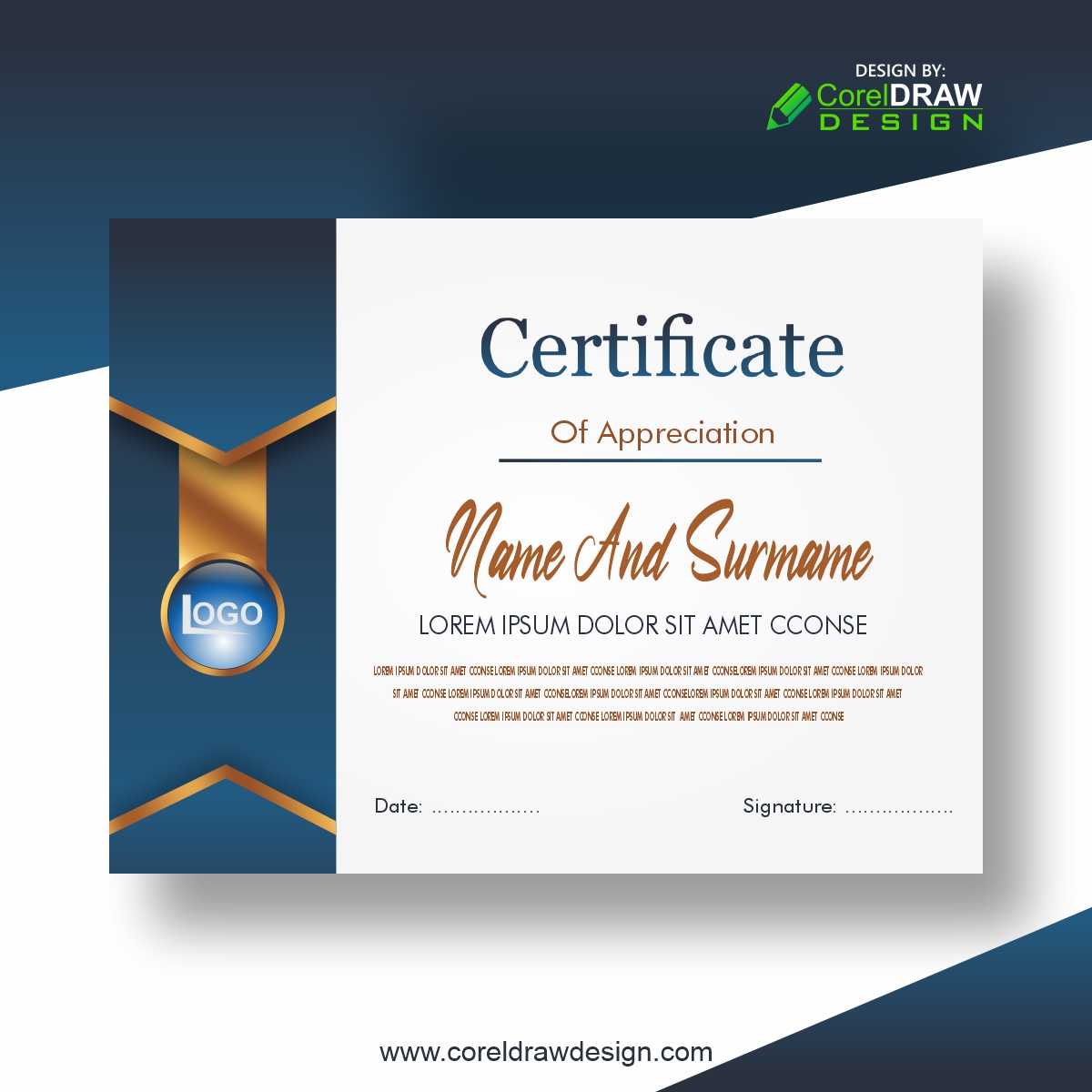 certificate templates download coreldraw