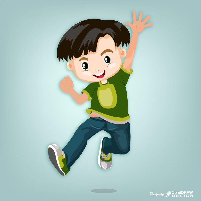 Download Boy Jump Flat Design Illustration Free Vector | CorelDraw Design  (Download Free CDR, Vector, Stock Images, Tutorials, Tips & Tricks)