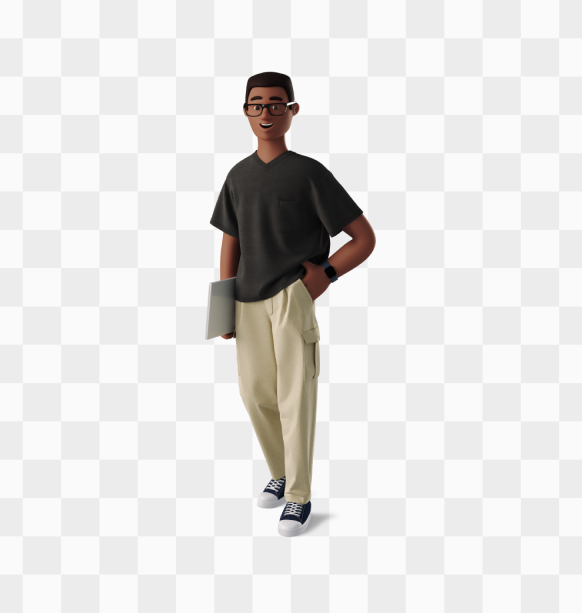 Boy With Laptop Bussiness Character Model Download For Free