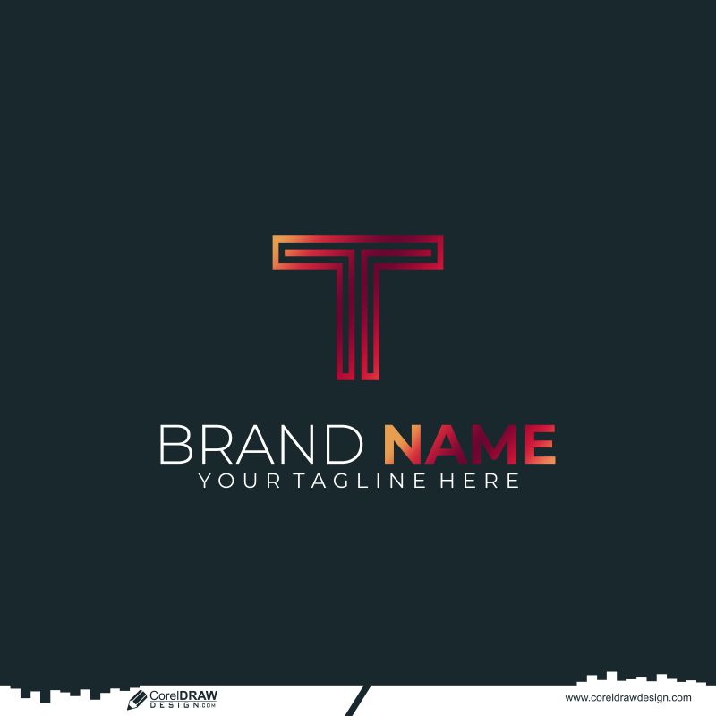 Branding T Logo Free Vector Design