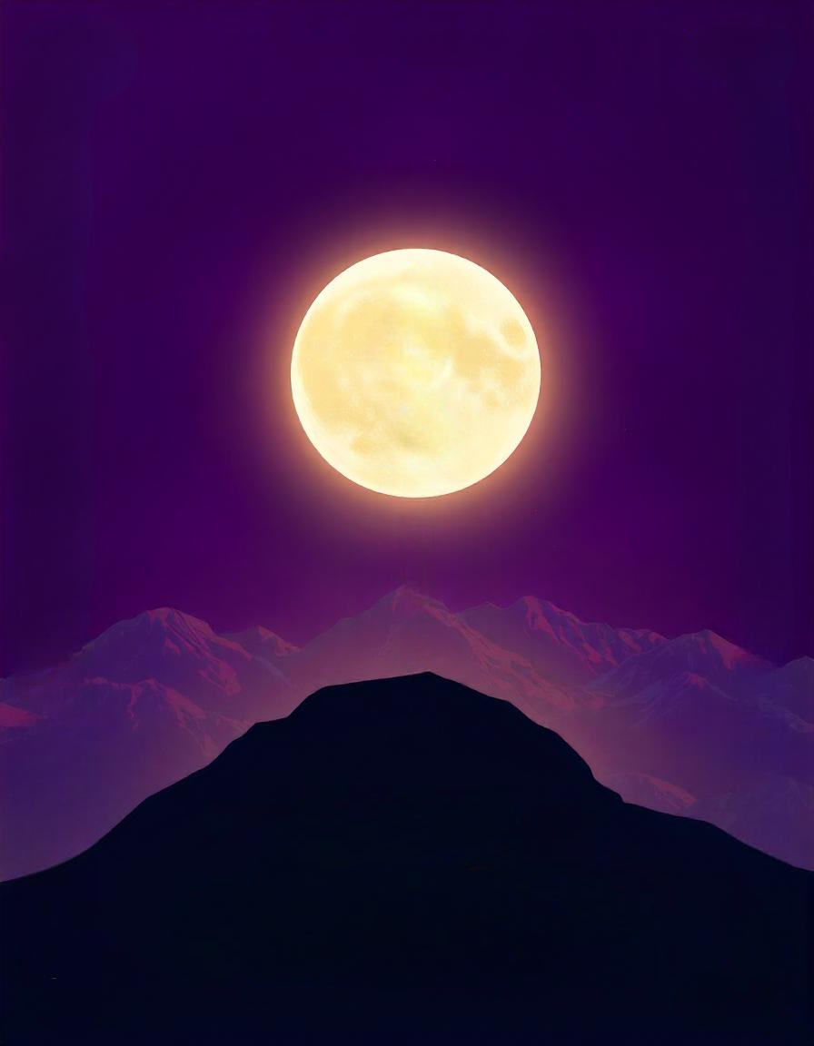 Breathtaking Full Moon Night Background Wallpaper for Mobile, Walls & Rooms.