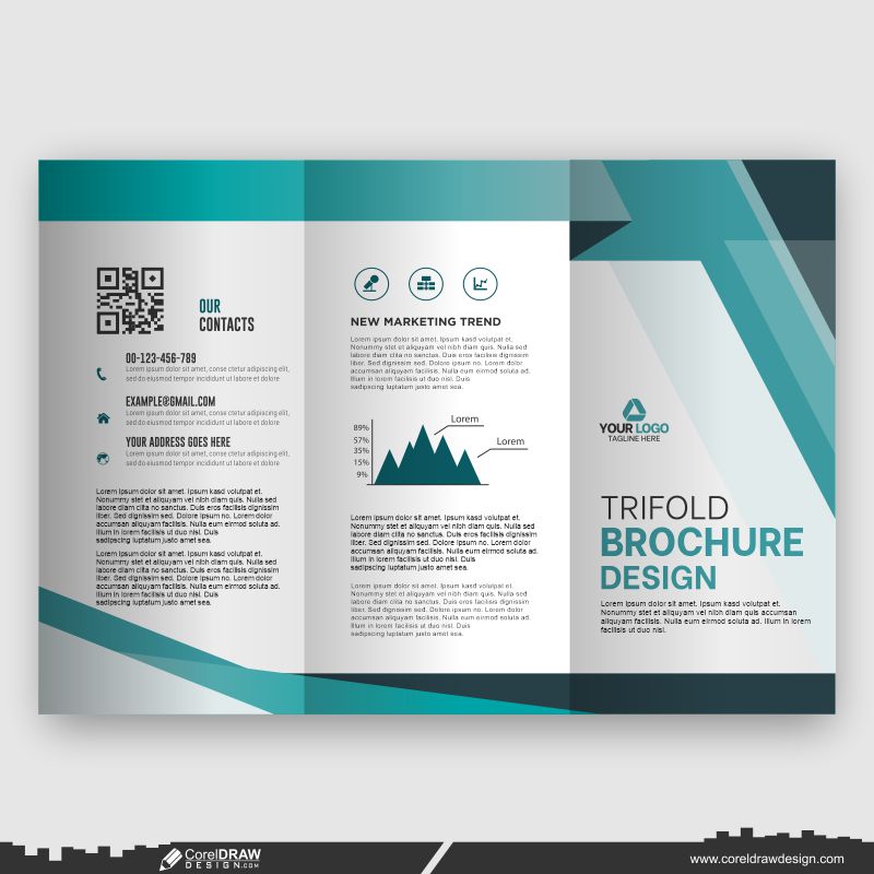 brochure design business template download vector cdr