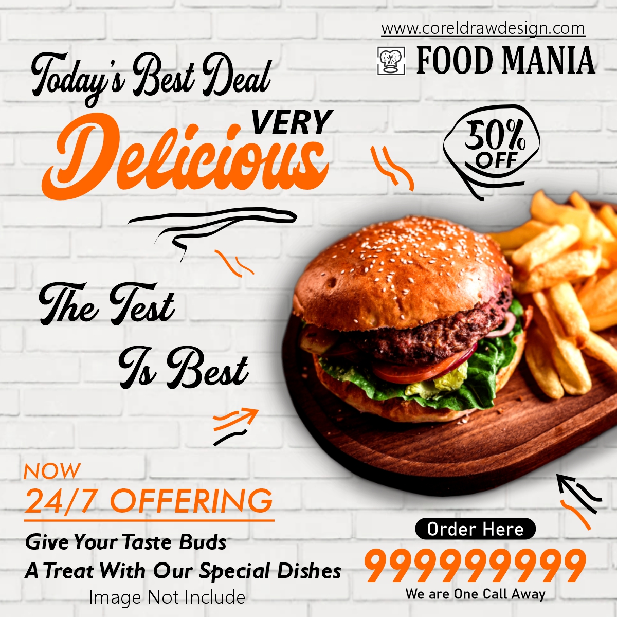 Burger Food Banner Template Design