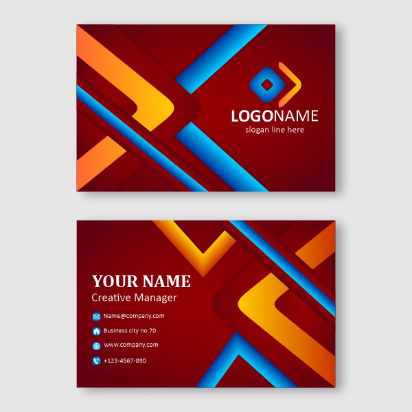 Business card design CDR file download for free