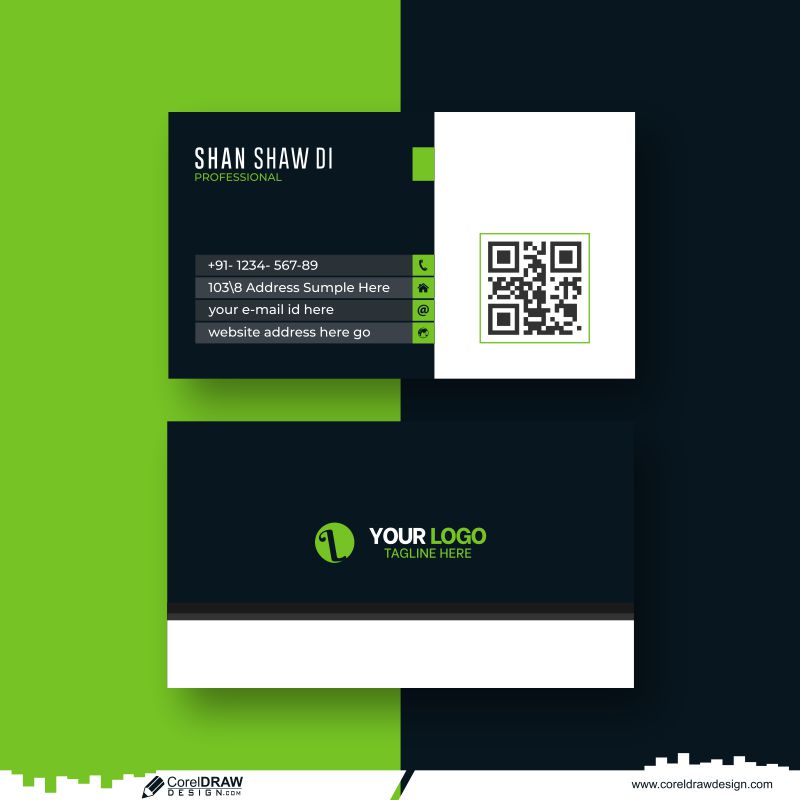 Business Card Design CDR Free Vector