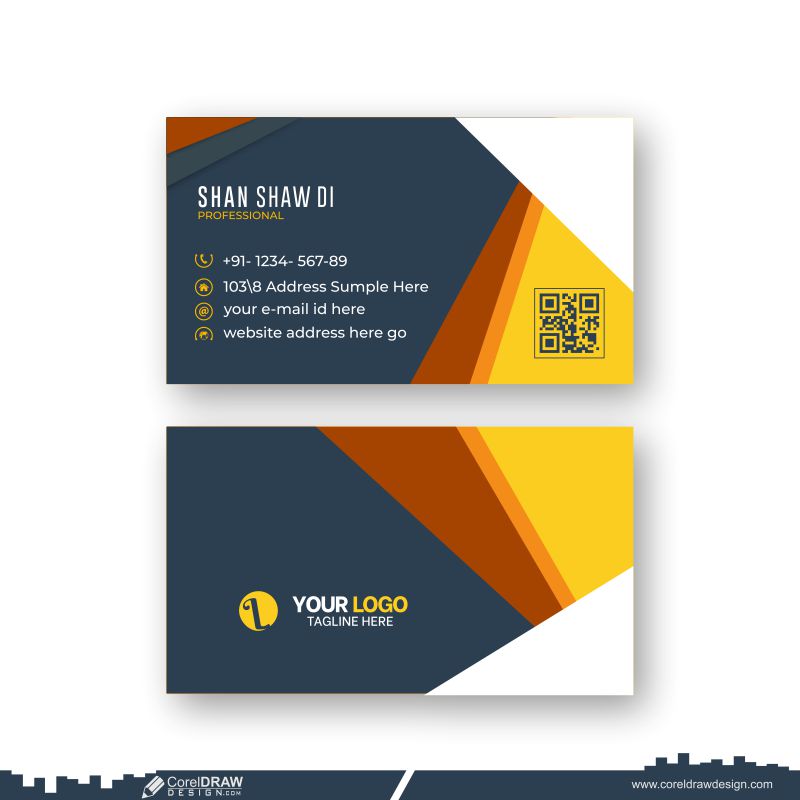 Download Business Card Design Vector CDR download free Visiting Card Design  CorelDraw Design 