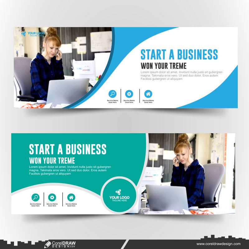 Business Facebook Cover And Web Banner Template Premium CDR