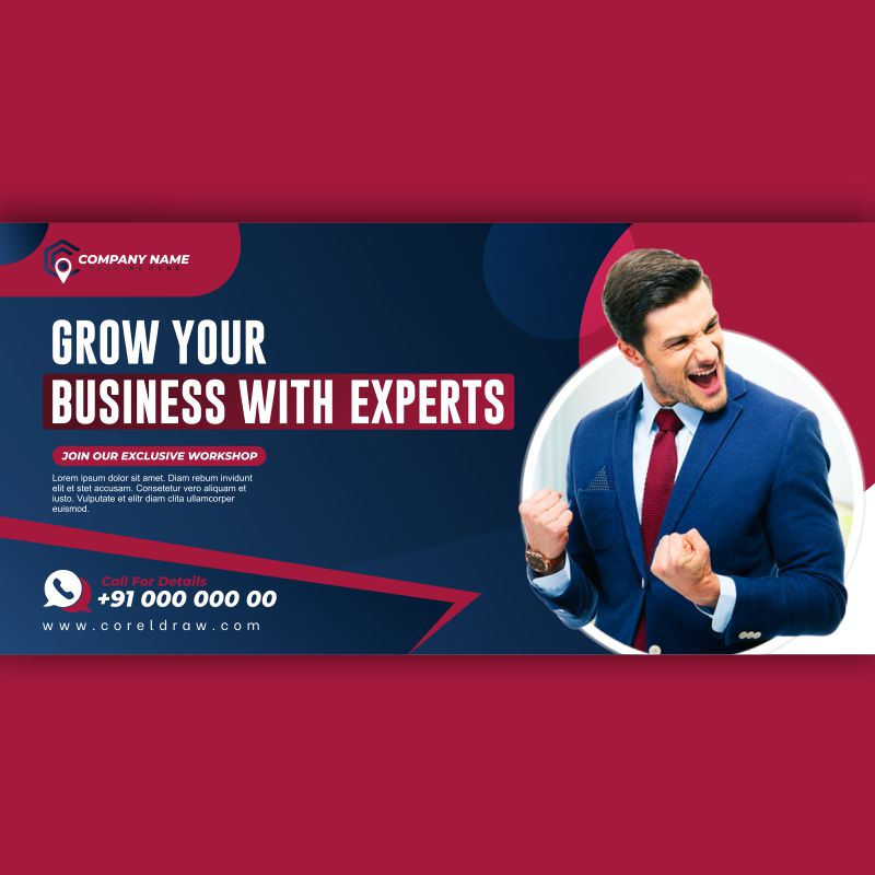 Business Grow Banner Design Vector