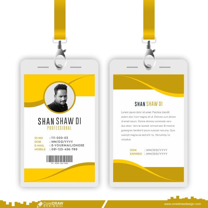 Business Id Card With Minimalist Elements Free Vector