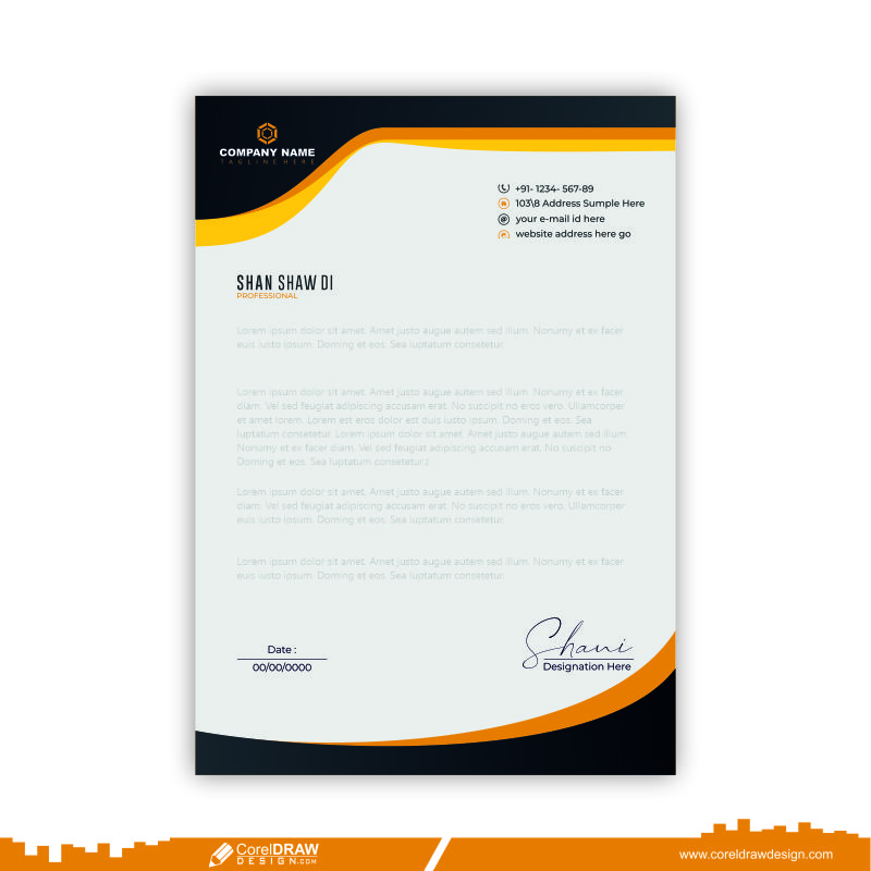 Download Business Letterhead Template Free CorelDraw Design Download 