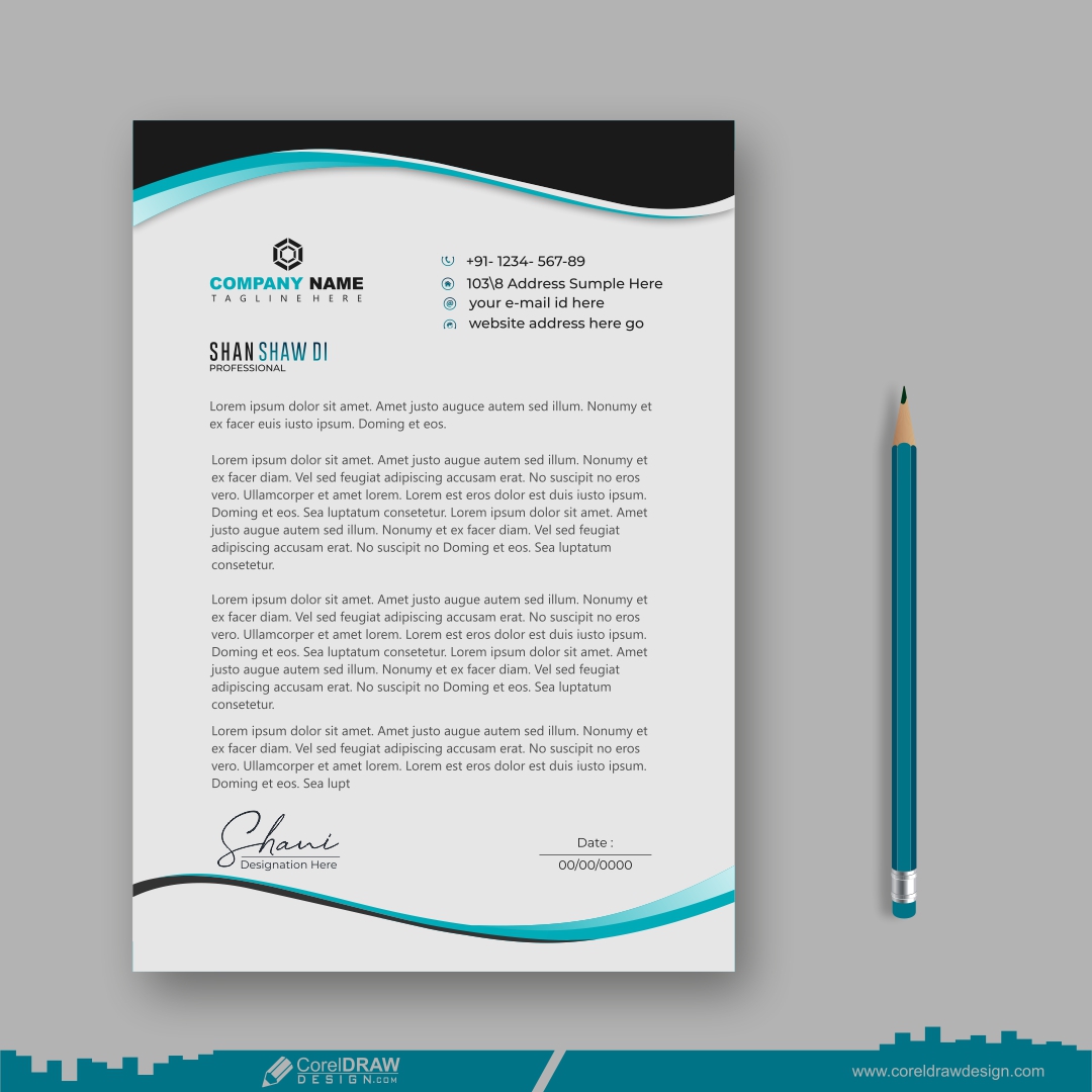 business letterhead template stationary CDR