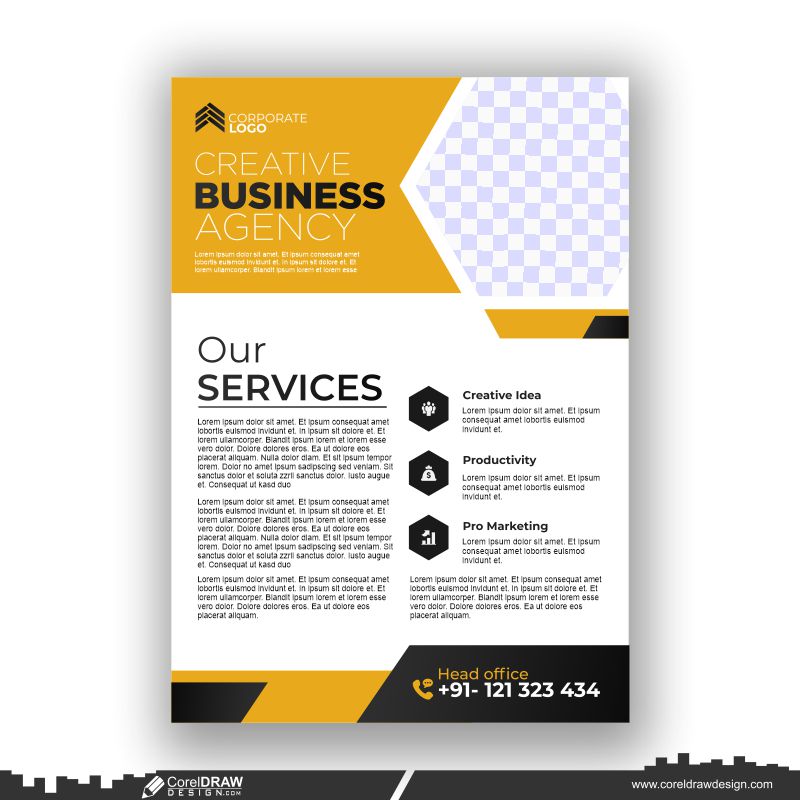 business premium flyer template design download