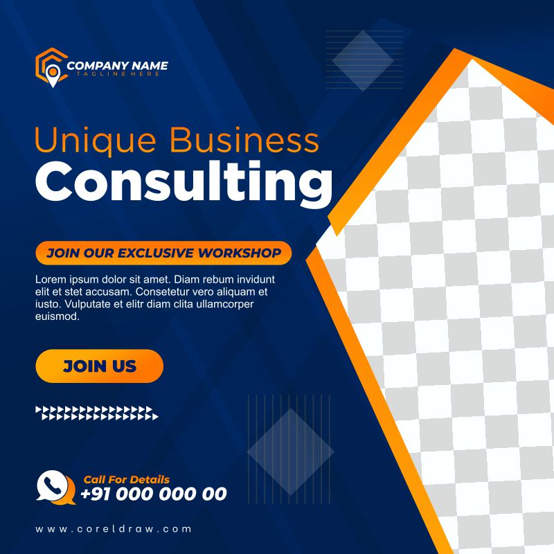 Business Unigue Consulting Banner Design Download Vector