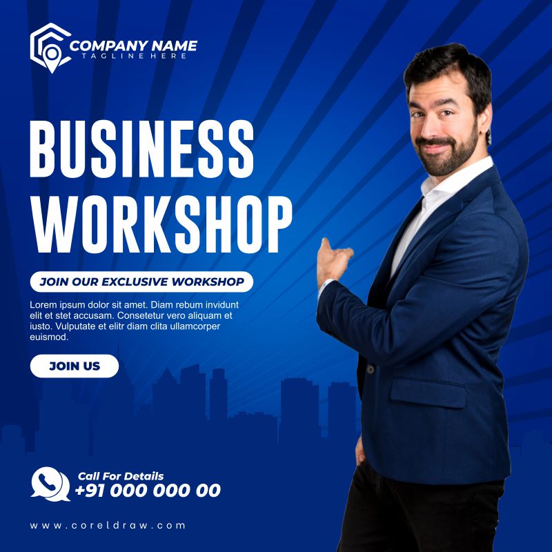 Business Workshop Banner Design Download Vector