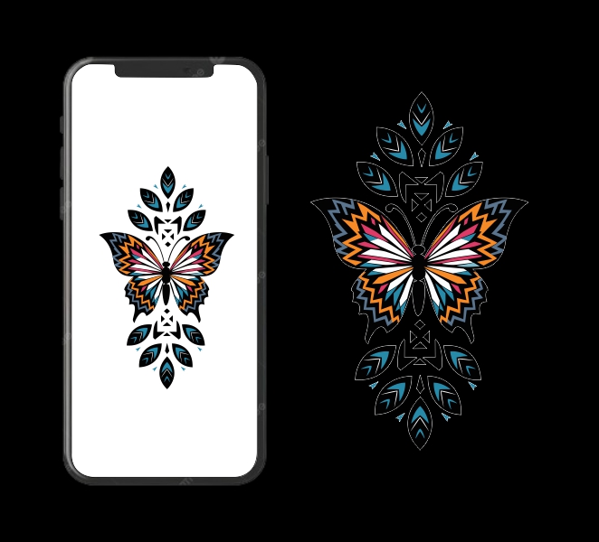 Butterfly wallpaper Dark  vector design & creativity for free in cdr file