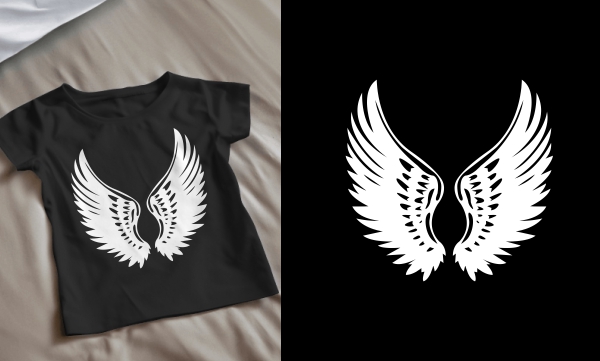 Butterfly wings Print T-Shirt Logo Vector Design & Creativity For Free In CDR file