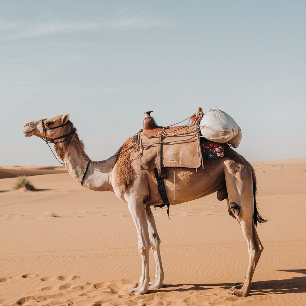 Camel in the desert hd image