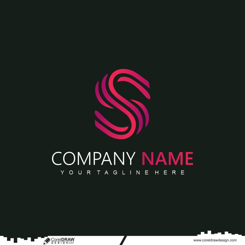 carved s logo design template cdr vector 