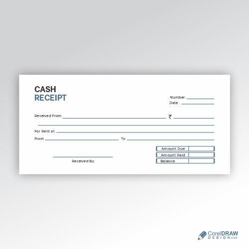 Cash Payment Receipt Template Design