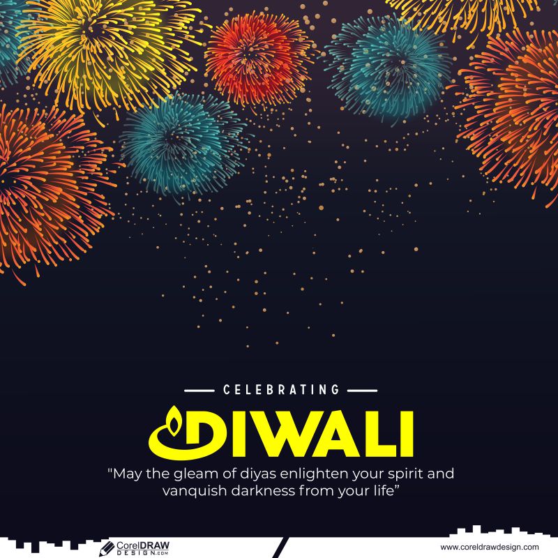 celebrating diwali traditional fireworks design