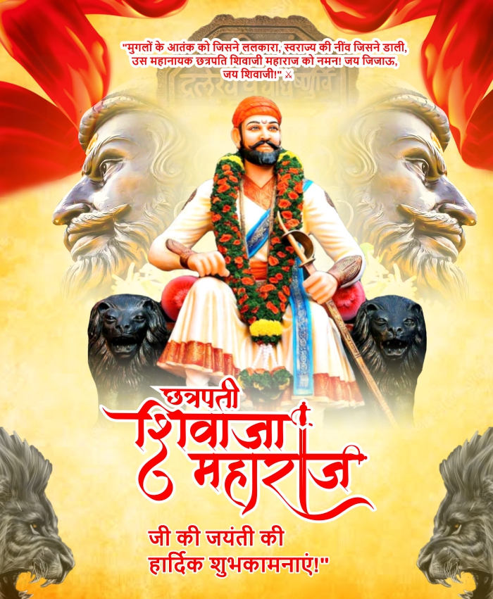 Chatrpati Shivaji Maharaj Jayanti Ki Hardik Subhkamnaye Hindi Image With CDR File Download For Free