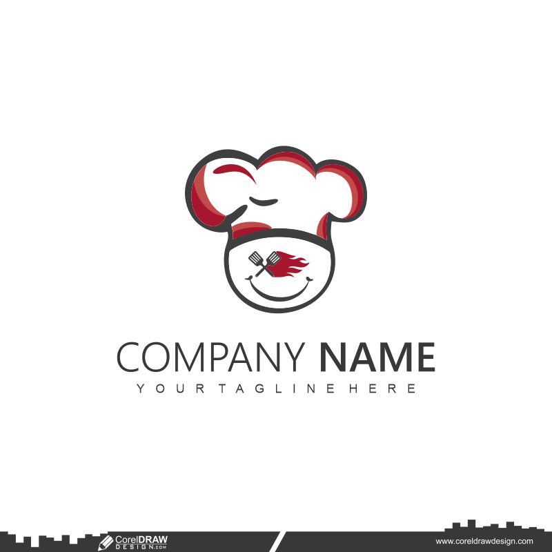 chef restaurants logo design template cdr