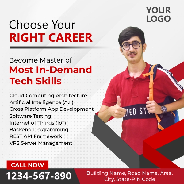 Choose your right career banner, college, coaching, institute banner, free CDR