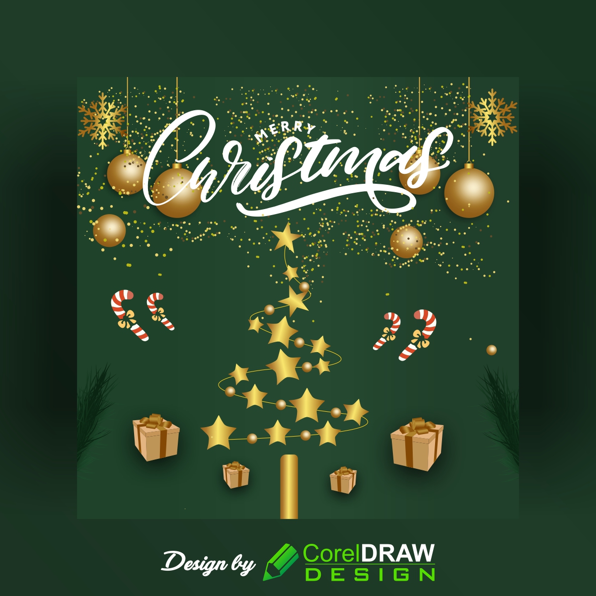 Green wrapping christmas paper Royalty Free Vector Image