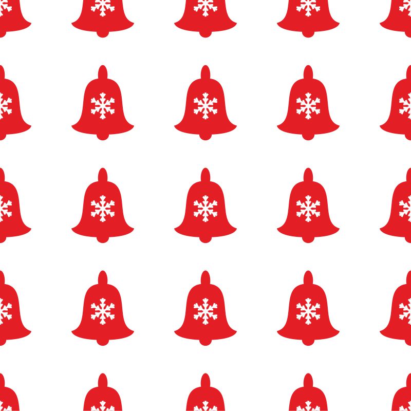 christmas red bell decoration vector