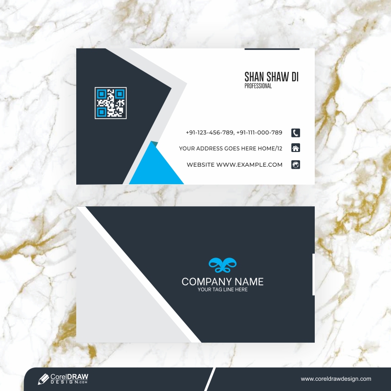 Clean Business Card Template Free Vector Design