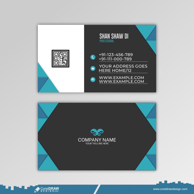 Clean Modern Business Card Template Free Vector