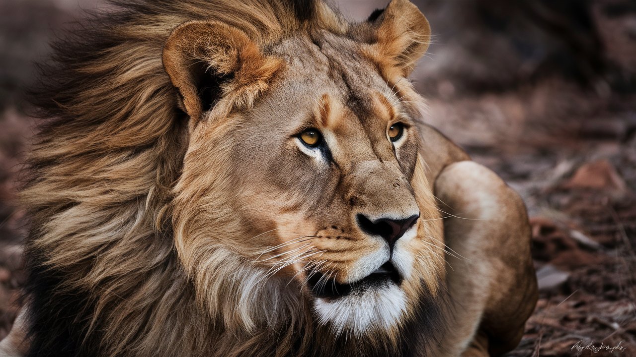Closeup of big cat lion hd wildlife photography