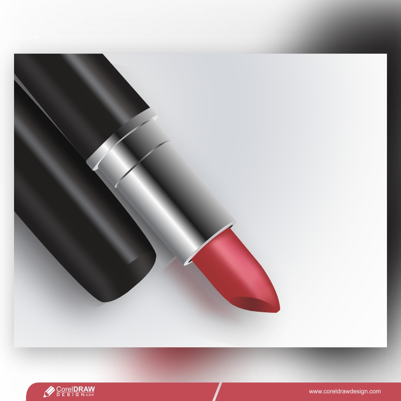 Closeup Of Red Lipstick Isolated On White Background Free Premium Vector